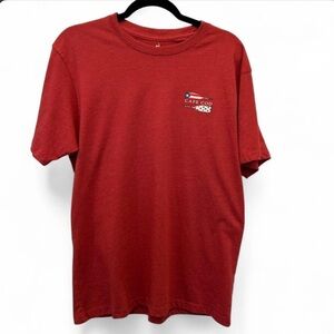 Cuffy’s Cape Cod Graphic Tee Men’s Large Red Heather White Blue Coastal Preppy